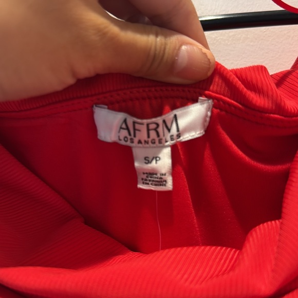 AFRM Vibrant Red  Bodysuit off the shoulder - Picture 2 of 4
